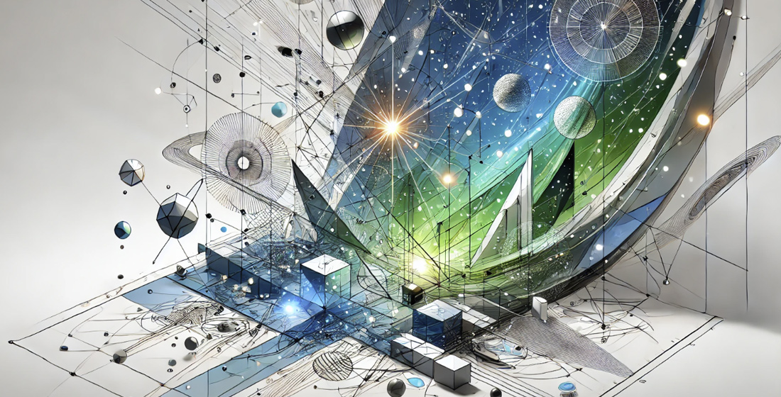 Dynamic abstract artwork representing innovation